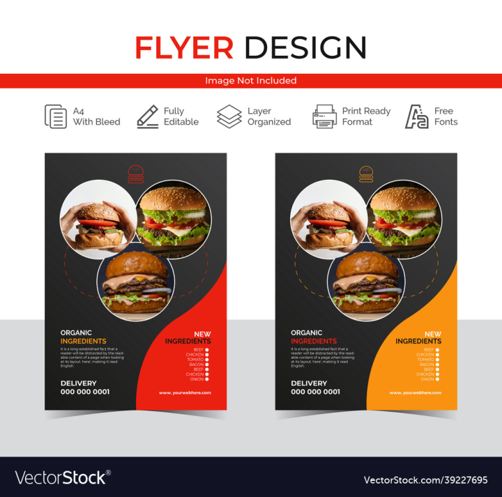food delivery flyer design images - Nohat - Free for designer