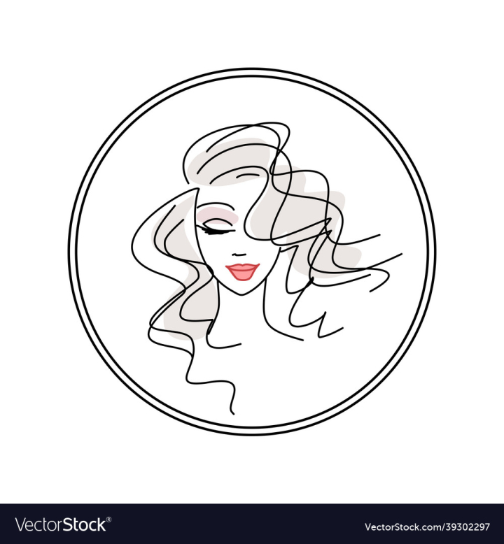Girl logo. A smile on your face. Beauty saloon. - Stock Illustration  [73770925] - PIXTA