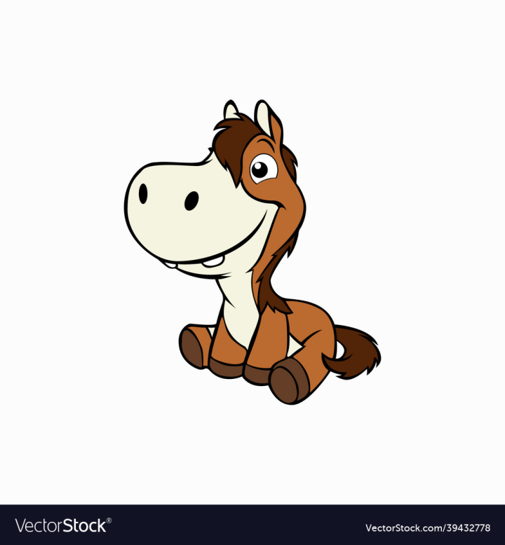 Animal,Horse,Cute,Little,Animals,Farm,Cartoon,Character,Pony,Vector,Illustration,Cutie,Funny,Cheerful,Mammal,Isolated,Head,Wildlife,Happy,Hair,Domestic,Baby,Eyes,Young,Wild,Zoo,Mascot,Smiling,Sweet,Sitting,Tail,Nature,Pet,World,Day,vectorstock