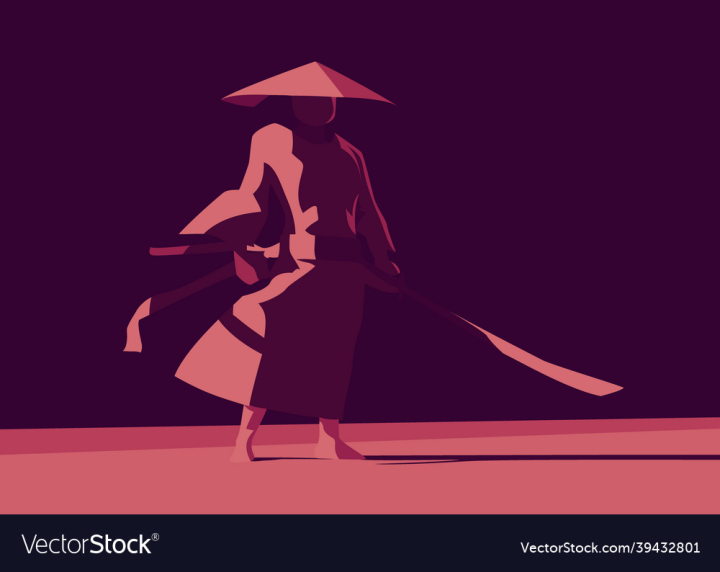 Character,Cartoon,Samurai,Hat,Long,Warrior,Sword,Illustration,Vector,Assassin,Costumes,Fighter,Blade,Holding,Costume,Fantasy,Body,Human,Male,Hero,Person,Background,Strong,Weapon,Standing,Silhouette,Master,Uniform,Saber,Man,vectorstock