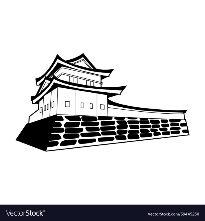 Castle,Kyoto,Vector,Logo,Travel,Cartoon,Building,Freebies,Illustration,Japan,Asia,vectorstock