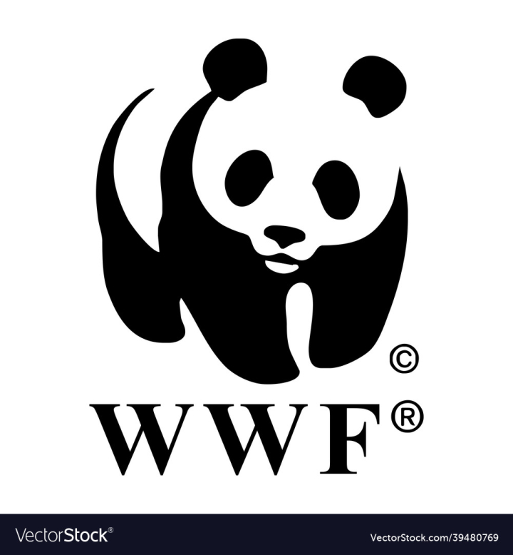 Logo,Wwf,Vector,Cartoon,Freebies,Illustration,Protection,Panda,Organization,vectorstock