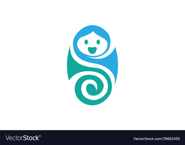Mother baby care logo concept template