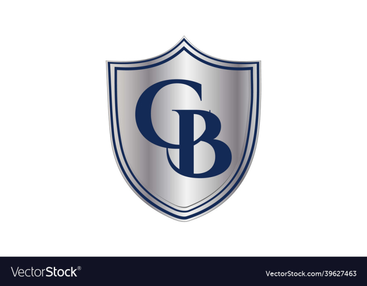 Shield,Badge,Logo,Design,Initials,Icon,Security,Crest,Unique,C,B,vectorstock