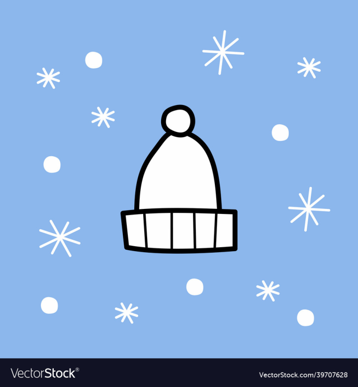 Christmas,Hat,Winter,Postcard,Holiday,Snowflake,Snow,New,Clothes,Warm,Year,Knitted,vectorstock
