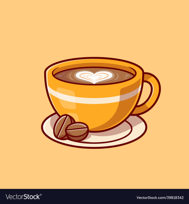 Coffee,Beans,Tea,Food,Cup,Mug,Foam,Cartoon,Ice,Time,Heart,Bar,Glass,Cafe,Restaurant,Milk,Espresso,Break,Serve,Plate,Latte,Cappuccino,Hot,vectorstock