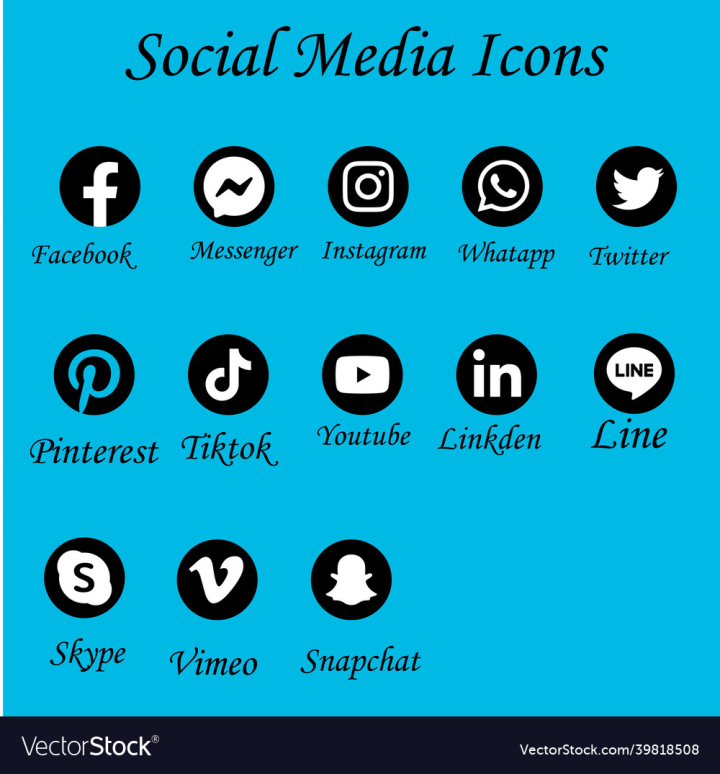 Social,Media,Icons,Facebook,Instagram,Icon,Youtube,Whatsapp,Skype,vectorstock