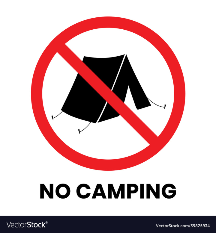 Sign,Camping,No,Sticker,Background,Isolated,Icon,Equipment,Illustration,Mount,Illegal,Informative,Attention,Ban,Caution,Hiking,Campfire,Awareness,Forbidden,Nature,Emblem,Not,Forest,Label,Adventure,Information,Camp,Symbol,Mountain,Element,Design,Pictograph,Vector,Summer,Picnic,Stop,Restricted,Prohibited,Vacation,Object,Tent,Safety,Placard,Warning,Prohibition,Recreation,Outdoor,Red,Travel,vectorstock