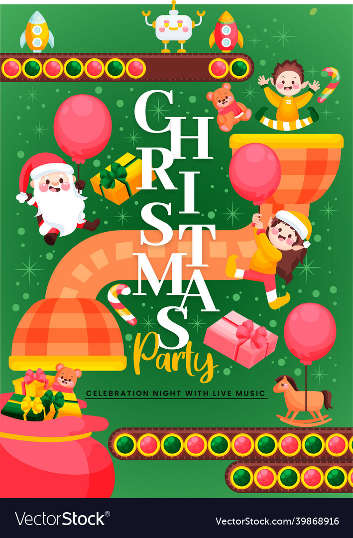 Christmas,Flyer,Party,Happy,New,Year,vectorstock