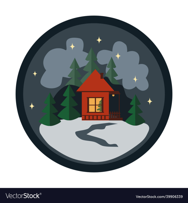 Snow,Circle,Christmas,Mountain,Landscape,Winter,Night,Nature,Illustration,Tree,Year,New,Spruce,Holidays,Apartment,Hill,Village,Red,Background,Design,Season,House,Cottage,Graphics,Scene,Vector,City,Holiday,Countryside,Forest,Frost,Cartoon,Scenery,Outdoors,Weather,Cold,Snowfall,vectorstock