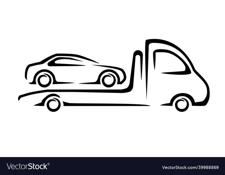 Truck,Tow,Auto,Vehicle,Towing,Icon,Brush,Sketch,Car,Automotive,Loading,Assistance,Service,Automobile,Transportation,Sign,Delivery,Cargo,Transporter,Thin,Transport,Smear,Lines,vectorstock