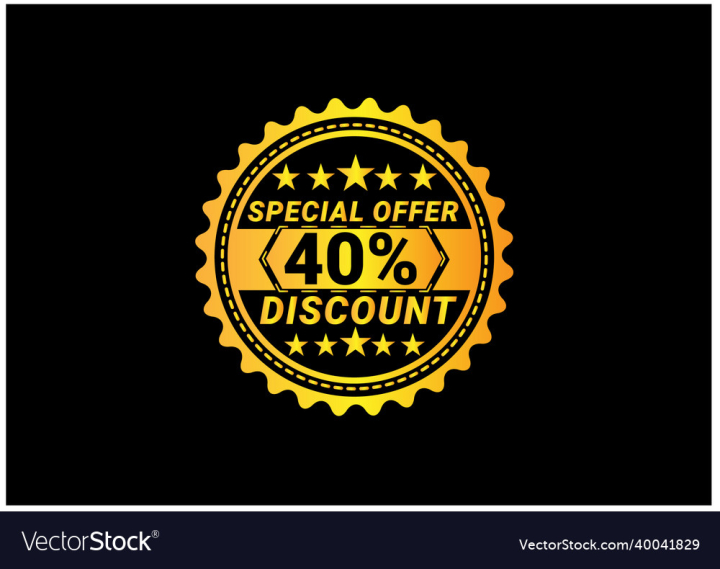 Premium Vector  40 percent off discount sticker and banner