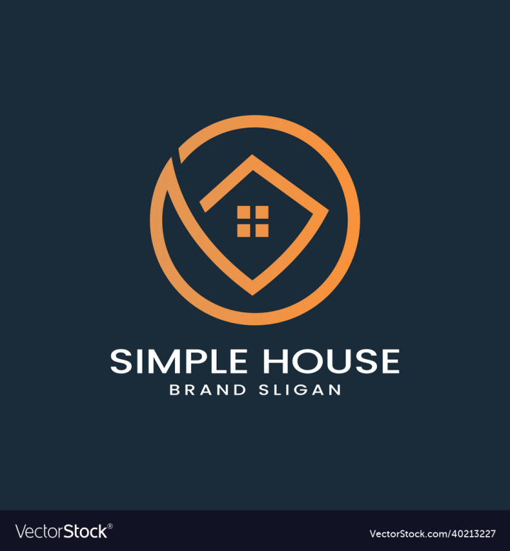 Home icon house logo simple flat style Royalty Free Vector