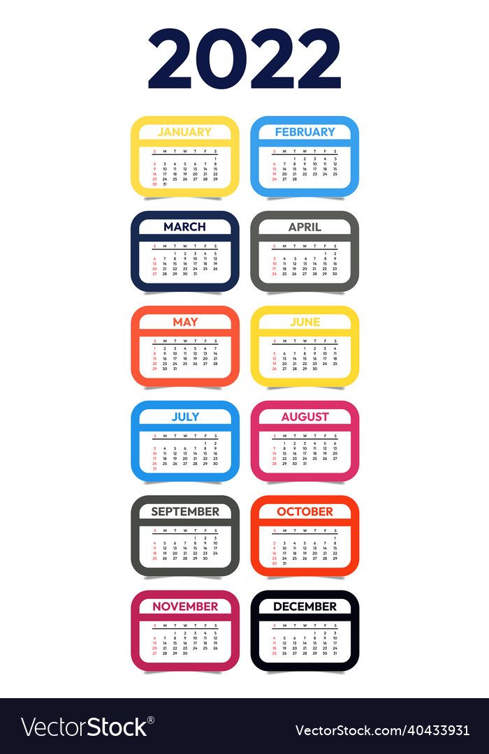 Calendar,2022,Year,New,Design,Business,Vector,Office,January,Week,Planner,Modern,September,Schedule,Background,Organizer,December,Sunday,Month,Date,Monthly,Table,Calender,Layout,Grid,Template,Print,Graphic,Day,Monday,June,May,March,Daily,November,February,Diary,October,Event,Annual,Corporate,English,Set,Company,Desk,Season,July,Simple,White,vectorstock