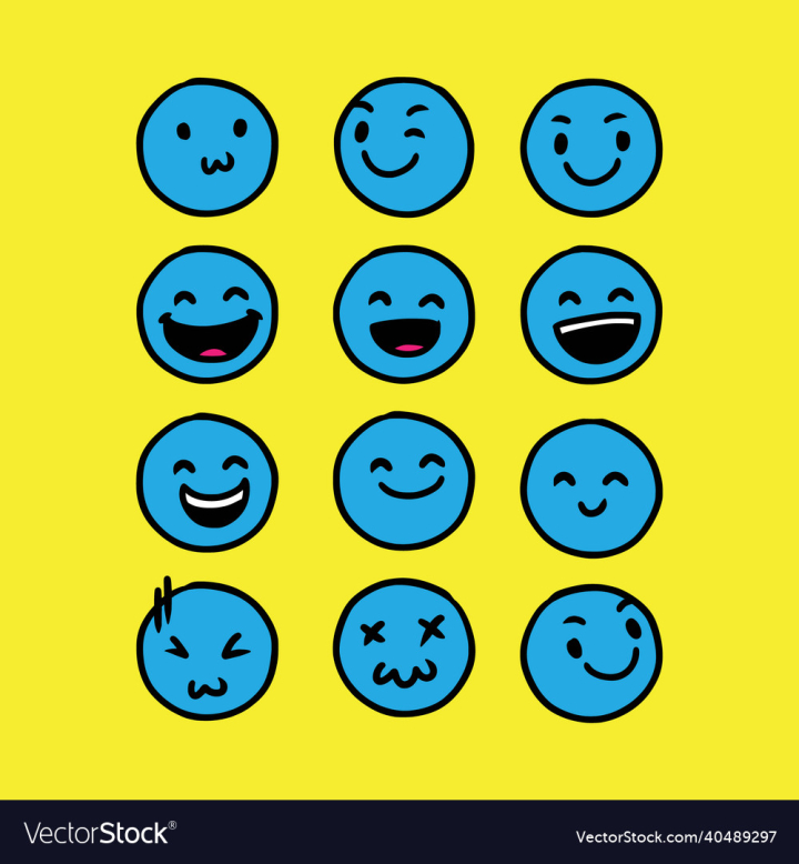 Blue,Drawn,Hand,Emoticon,Cute,Collection,Icon,Heart,Expression,Funny,Chat,Cry,Art,Cheerful,Emotion,Facial,Feeling,Premium,Emoji,Vector,Angry,Character,Doodle,Drawing,Yellow,Comic,Web,Simple,Happy,Sign,Cartoon,Face,Cool,Design,Modern,Illustration,White,Pictograph,Mood,Sketch,Laugh,Kiss,Isolated,Message,People,Smile,Sad,Love,Man,vectorstock