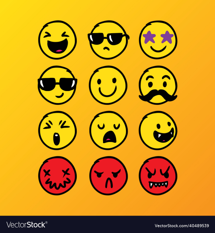 Cute,Emoticon,Hand,Drawn,Collection,Icon,Quality,Feeling,Premium,Facial,Emoji,Character,Emotion,Cheerful,Cry,Vector,Chat,Funny,Illustration,Expression,Heart,Angry,Art,Sign,Modern,Doodle,Yellow,Comic,Happy,Web,Simple,Face,Cool,Design,Drawing,Cartoon,White,Pictograph,Kiss,Sketch,Love,Laugh,Mood,Isolated,Message,People,Smile,Sad,Man,vectorstock