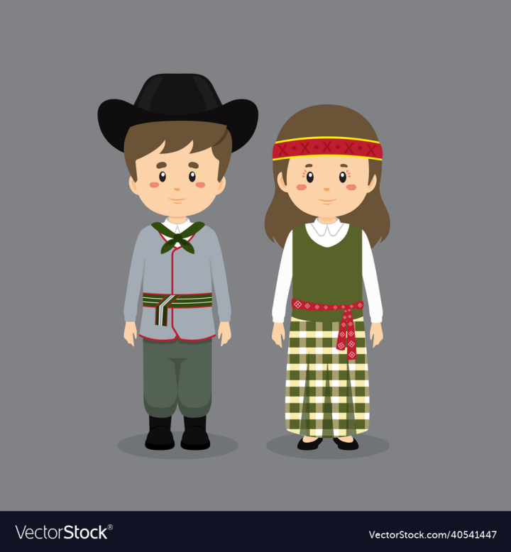 Dress,Character,Couple,Person,Cartoon,People,Traditional,Expressions,Costume,Ethnic,Cute,Girl,Boy,Hat,Culture,Happy,Oriental,Country,Clothing,Child,Woman,Children,Europe,Folk,Nationality,Latvia,Illustration,Art,vectorstock
