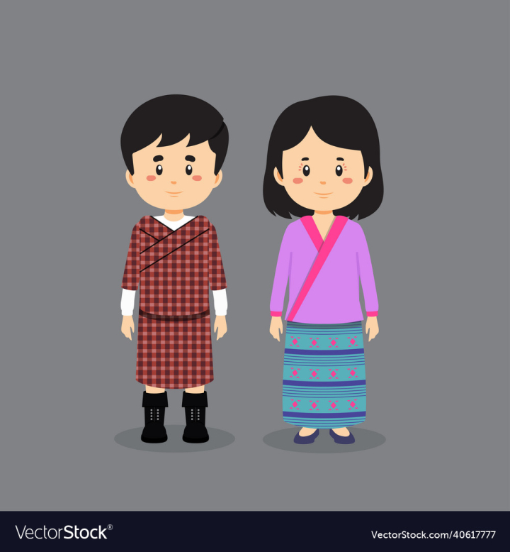 Girl in Bhutan national costume 24253363 PNG