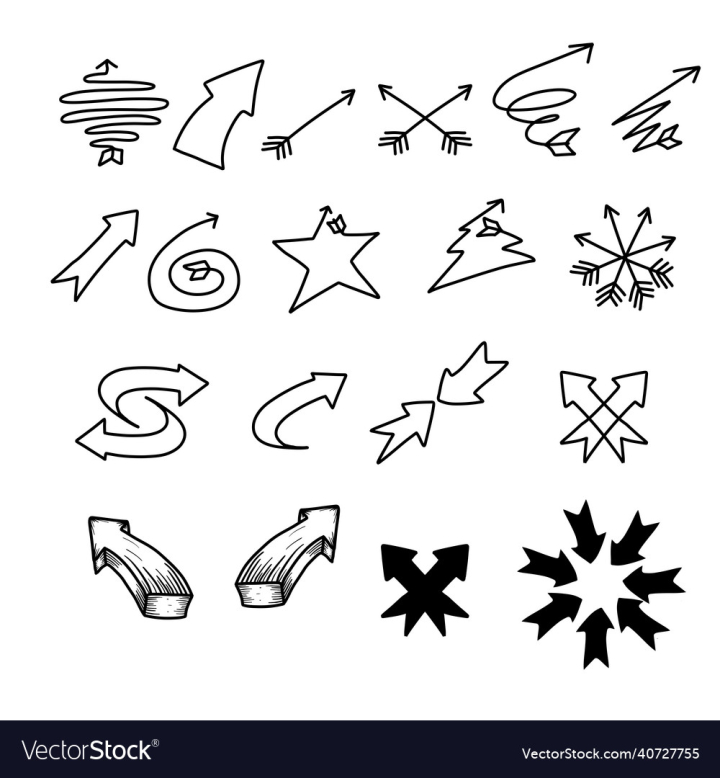 Icon,Icons,Hand,Drawn,Black,White,Design,Set,Vector,vectorstock