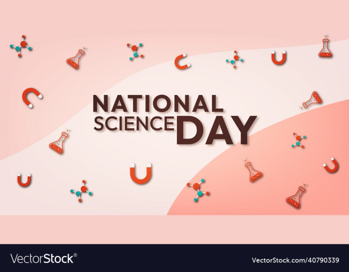 Free: national science day background with chemistry obj 