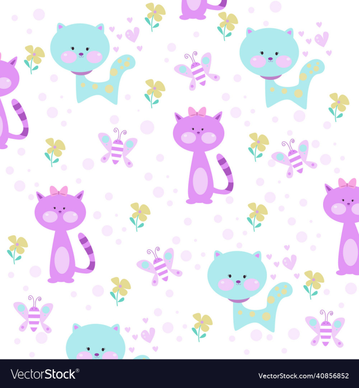 Animals,Pattern,Cute,Cat,Beautiful,Butterfly,Vector,Illustration,Design,Background,Print,Fabric,Animal,Colorful,Funny,Childish,Art,Set,Trendy,Nursery,Character,Happy,Element,Kids,Graphic,Child,Abstract,Paper,Cartoon,Drawing,Wallpaper,Baby,Flat,Seamless,Creative,Made,With,Elegant,Wrapping,T-Shirt,Collection,Children,Template,Simple,Modern,Style,Ink,vectorstock