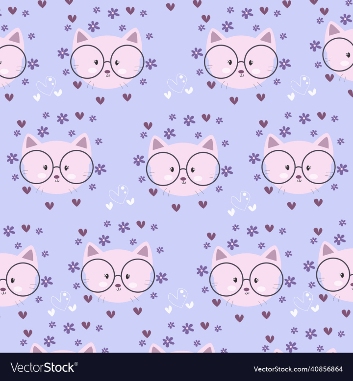 Pattern,Cute,Seamless,Purple,Cat,Background,Design,Illustration,Print,Vector,Fabric,Child,Colorful,Funny,Children,Happy,Set,Childish,Trendy,Graphic,Art,Nursery,Character,Element,Animal,Wallpaper,Drawing,Paper,Cartoon,Baby,Abstract,Kids,Animals,With,Made,Creative,Flat,Style,Modern,Collection,Wrapping,T-Shirt,Elegant,Beautiful,Simple,Template,Ink,vectorstock