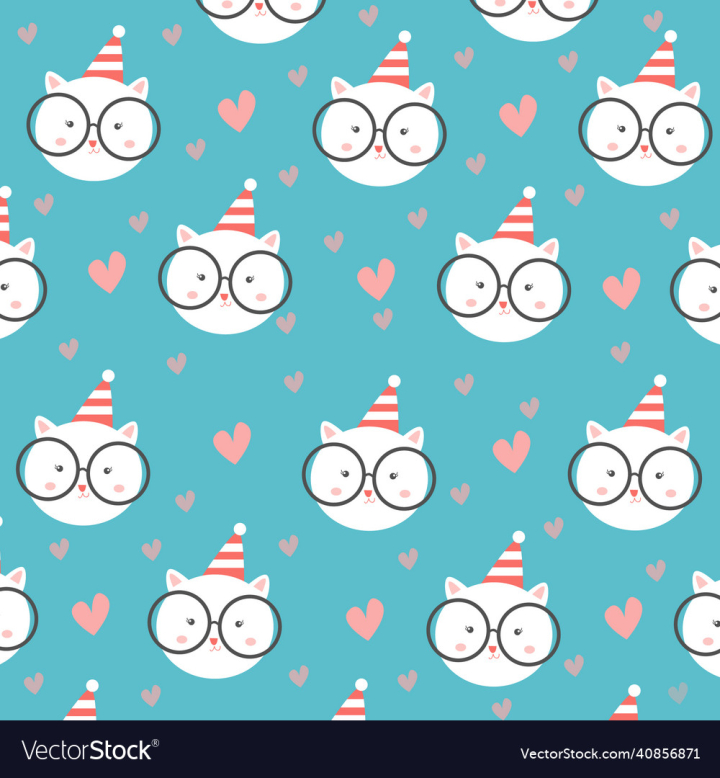Pattern,Cat,Glasses,Background,Design,Illustration,Print,Vector,Fabric,Animal,Set,Colorful,Funny,Animals,Happy,Childish,Trendy,Graphic,Art,Nursery,Cute,Character,Abstract,Wallpaper,Drawing,Paper,Cartoon,Child,Kids,Baby,Element,With,Made,Creative,Seamless,Flat,Style,Modern,Collection,Wrapping,T-Shirt,Elegant,Simple,Beautiful,Template,Children,Ink,vectorstock