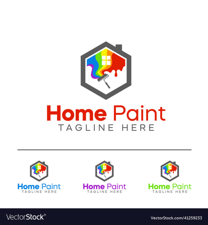House,Logo,Renovation,Roofing,Paint,vectorstock
