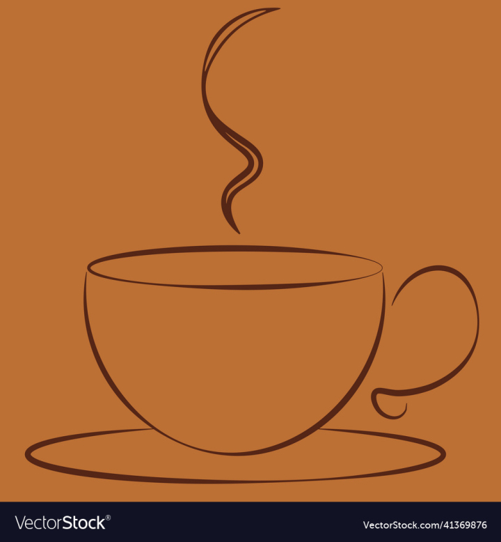 Pattern,Coffee,Cup,Hot,Contour,Drink,Delicious,Tasty,Beverage,Vector,Illustration,Line,Abstract,vectorstock