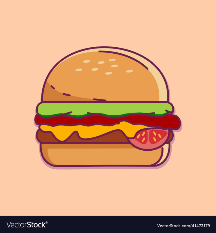 Burger,Food,Illustration,Logo,Sign,Juicy,Yummy,Junkfood,Vectorart,Meat,Bread,Hamburger,Ham,Tomato,Sauce,Fastfood,vectorstock