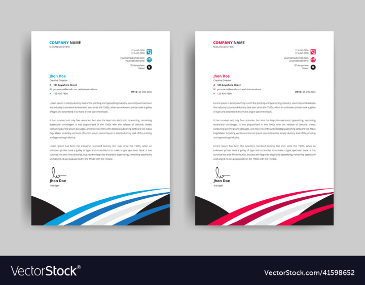 Letterhead,Design,Clean,Professional,Template,Business,Brochure,Banner,Page,Vector,Website,Web,Paper,Layout,Modern,Yellow,New,Simple,Creative,Minimal,Blue,Red,vectorstock