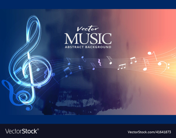 Free: music background shining notes and treble clef - nohat.cc