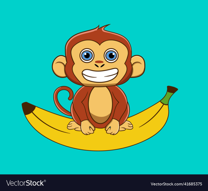 Banana,Monkey,Animals,vectorstock
