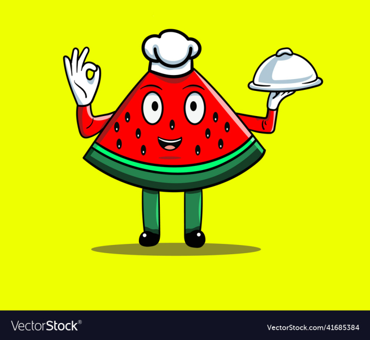Watermelon,Chef,Cute,vectorstock