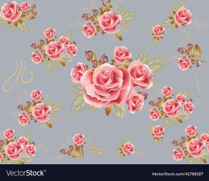 vectorstock,Rose,Floral,Seamless,Flower,Pattern,Pink,Background,White,Botanical,Romantic,Abstract,Green,Wallpaper,Fashion,Natural,Elegant,Vintage,Decoration,Repeated,Lovely,Gorgeous,Blooms,Bouquet