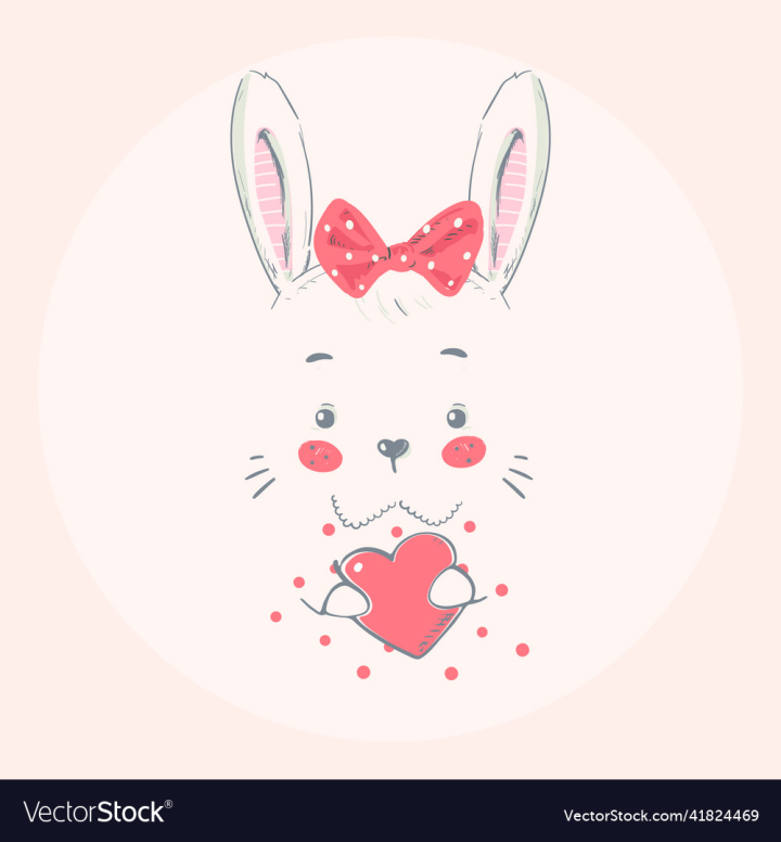 vectorstock,Easter,Bunny,Love,Heart,Valentines,Vector,Colorful