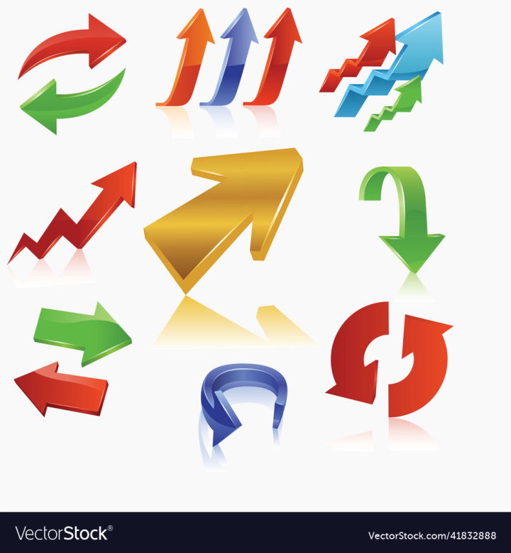 vectorstock,Direction,Arrows,3d,Arrow,Design,Sign,Symbol,Glass,Red,Right,Colored,Isolated,Collection,Shiny,Icons,White,Blue,Purple,Orange,Green,Flat,Next,Downwards,Upwards,Combo,Light,Straight,Bent,Web,Corner,Bright,Glossy,Point