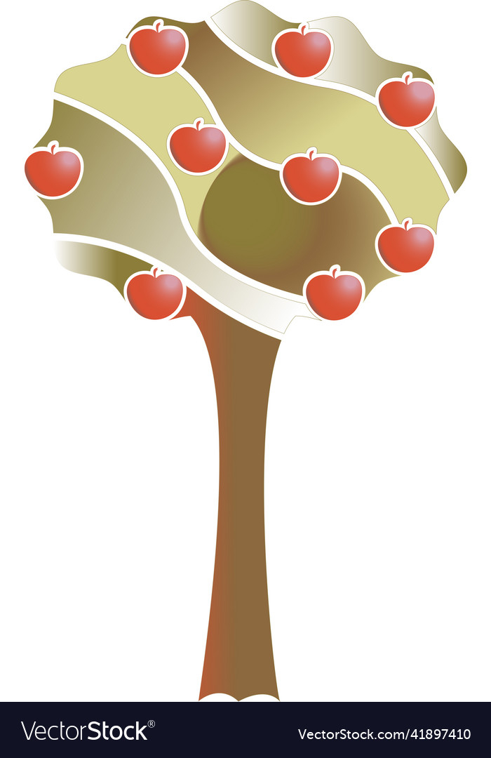vectorstock,Tree,Apples,Apple,Fruits,Logo,Vector,Illustration