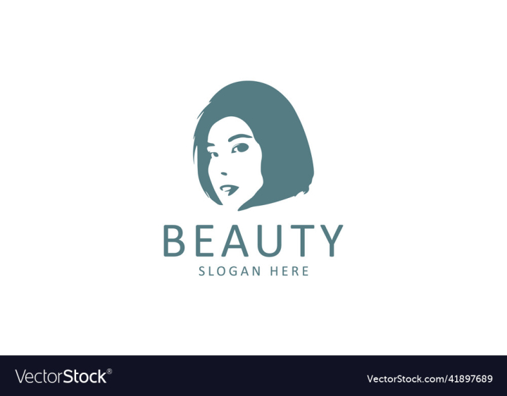 Letter g beauty face, hair salon logo design • wall stickers yoga, gold,  feminine | myloview.com
