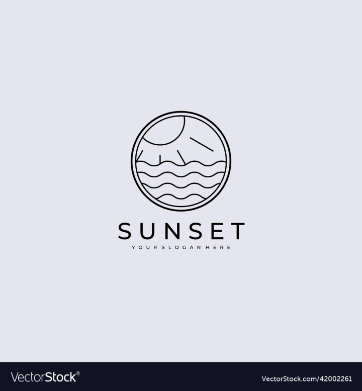 sunset vector logo