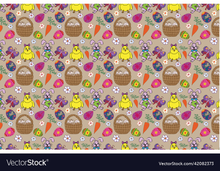 vectorstock,Eggs,Patterns,Easter,Bunny,Chick,Printable