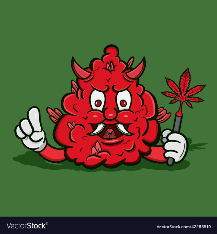 Free: mascot cartoon character of weed bud 
