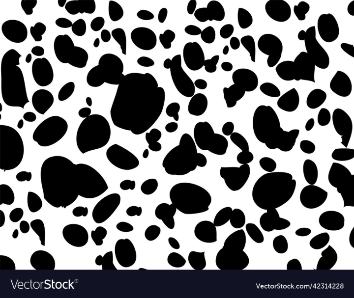 Cow Skin Texture Seamless Pattern Black And White Background