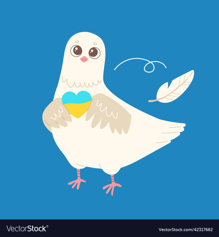 vectorstock,Dove,Of,Peace,Ukraine,No,War,Vector,Illustration,Animal,Freedom,Symbol,Pigeon,Hope,Flag,Bird,White,Icon,Cartoon,Cute