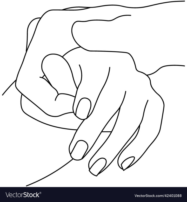 vectorstock,Hand,Hands,Beautiful,Line,Art,Hold,Girl,Love,Care,Holding,Abstract