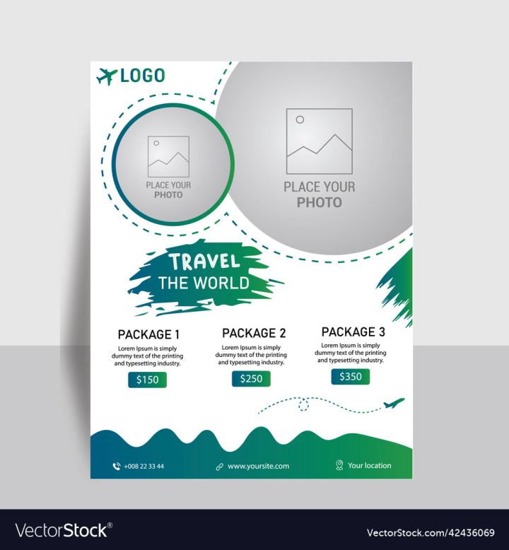 vectorstock,Travel,Flyer,Agency,Design,Template,Tourist