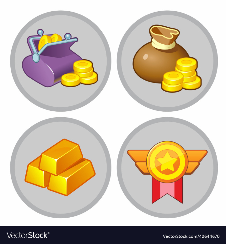 vectorstock,Icons,Game,Bag,Medal,Money,Purse,Gold,Star,Reward,Credit,Cash,Wings,Shine,Profit,Victory,Deposit