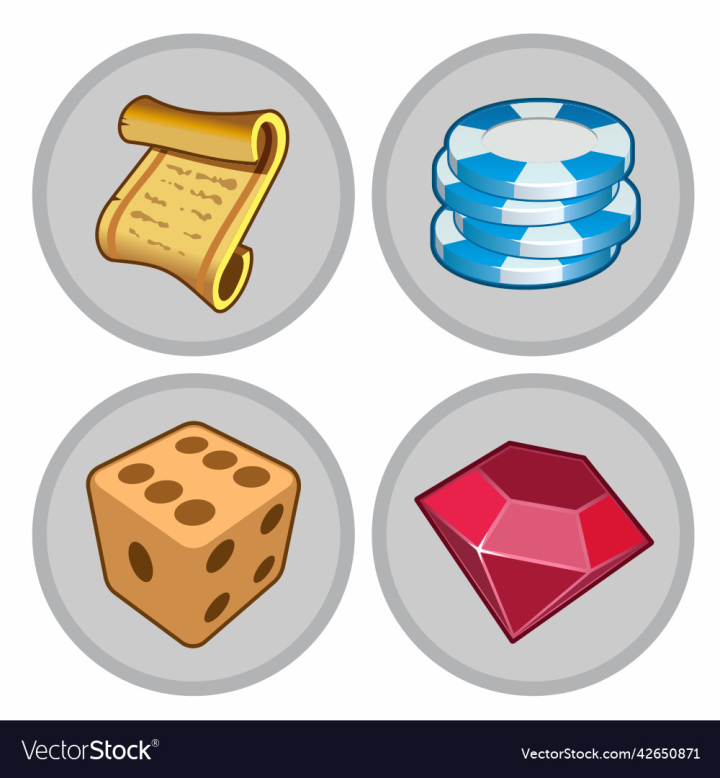 vectorstock,Icons,Game,Contract,Chips,Dice,Jewel,Cubes,Wealth,Roulette,Ruby,Stone,Excitement