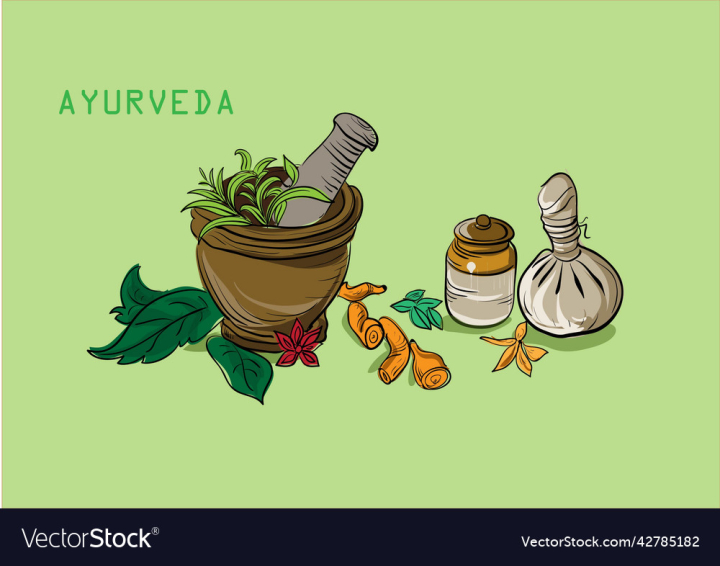 vectorstock,Ayurveda,Kerala,India,Medical