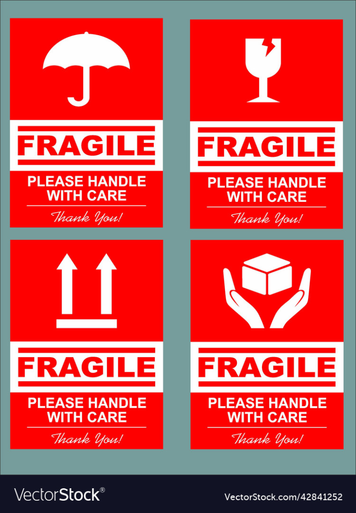 vectorstock,Sign,Icon,Box,Packaging,Fragile,Symbol